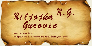 Miljojka Gurović vizit kartica